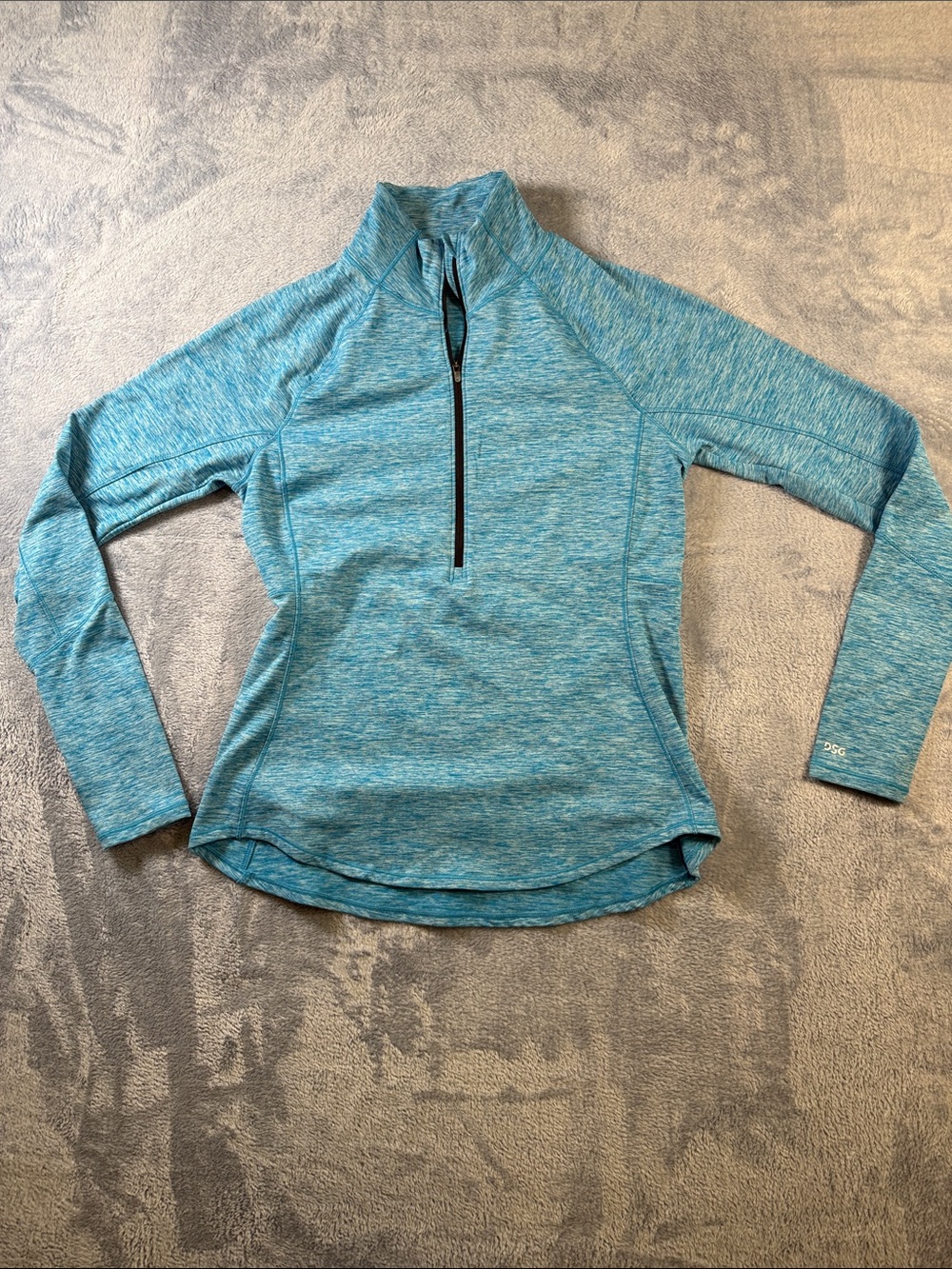 DSG Teal Marled Half-Zip Performance Top #3131